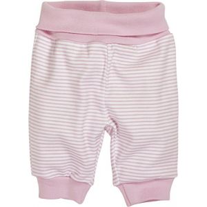 Schnizler Jogginghose, Babyhose Ringel mit elastisc m Bauch schlag, Oeko Tex Standard 100 Pantalon Bébé fille, Rose (White/Light Pink), 3 mois