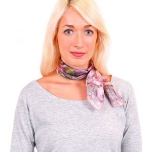 Image de Allée du foulard Carré de soie Piccolo Caléa Vieux rose