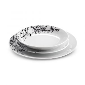 Image de Medard de noblat Service de vaisselle 18 pièces en Porcelaine Blanc et Noir