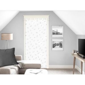 Image de Soleil d'Ocre Laurene Brise-bise, Polyester, Blanc, 70 x 200 cm