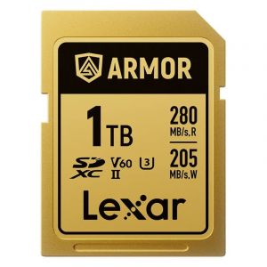 Lexar Carte SDXC Pro Gold Series ARMOR UHS-II 1To V60 IP68 Stainless Steel R280/W210