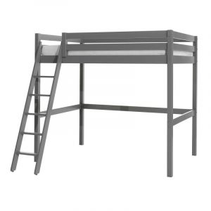 Lit mezzanine Claire 90x200 gris Couleur : Gris209 40 x 214 70 x 190 cm Matériel : Bois m if