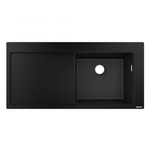 Hansgrohe Evier à encastrer 1 bac S51 450 égouttoir à gauche avec vidage auto noir graphite