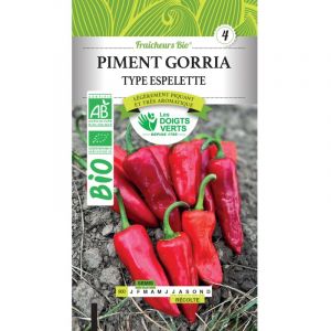 Les doigts verts Graines piment gorria bio