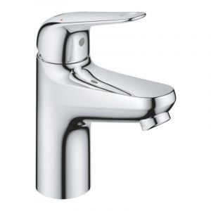 Grohe Swift Mitigeur Monocommande Lavabo, Economie d'Eau, Taille S, Vidage Clic Clac, Installation Facile, Chromé, 24318001