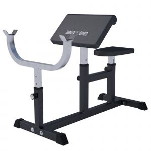 Gorilla Sports Banc de musculation pour biceps Noir