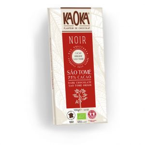 Image de Kaoka Tablette de Chocolat Noir 75% de Sao Tomé - 100 gr