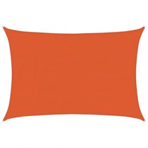 VidaXL Voile d'ombrage 160 g/m&sup2; rectangulaire Orange 5x6 m PEHD, Voile de Soleil, Voile d&rsquo;ombrage, Store de Patio, Voile de Pare-Soleil