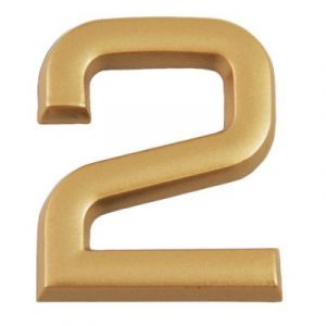 Chapuis Chiffre dor&eacute;e "2" en relief