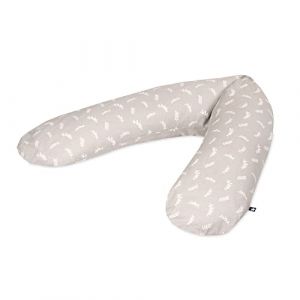Julius Zöllner Coussin d'allaitement en Jersey env. 190 cm | Garnissage 42 litres de microbilles EPS | Fabriqué en Allemagne | Housse en Jersey 100% Coton | Oeko-Tex Standard 100 | Twiggy