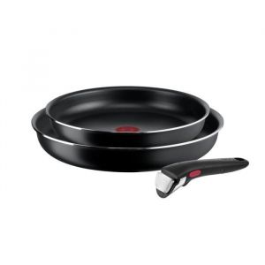 Tefal L1549013 Ingenio Easy Cook & Clean, Lot 3pcs, 2 Poêles + Poignée Amovible