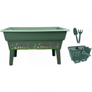 Calipso Jardinière MINI JUNIOR 40L Vert Olive/Vert Amande + accessoi