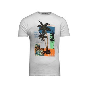 Best Mountain Tee Shirt Find Your Soul Imprim&eacute; Palmier Homme