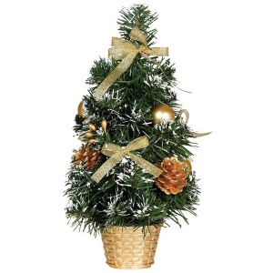 Ruedelafete Petit sapin de No&euml;l artificiel enneig&eacute; 43183 avec d&eacute;cos OR, 40 cm