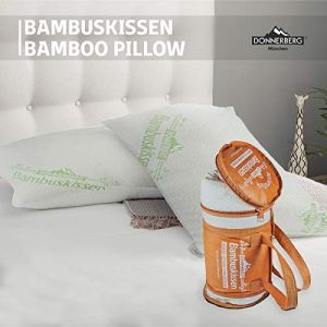 Image de Donnerberg Oreiller memoire Forme- Ergonomique Cervical- Excellent pour Les douleureuses-Forme Ergonomique-pour Nuque et Dos-en Fibre de Bambou-Lavable-Anti acarien Anti bacterien