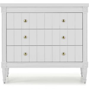 Image de Commode 3 Tiroirs Design "Franky" 80cm Blanc Prix
