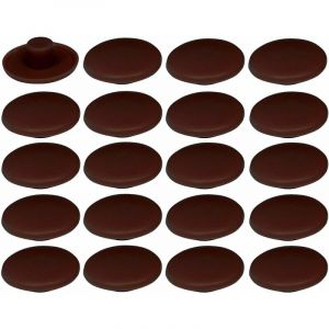 Cyclingcolors 20x Cache vis en Plastique 4 x 2,7 x 11,8mm Confirmat Meuble Capuchon Bouchon Trou Protection Universel, Acajou