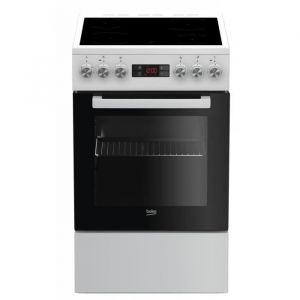 Beko Cuisini&egrave;re Vitroc&eacute;ramique FSM 57300 GW 66 L 4 Zones Verre C&eacute;ramique Blanc