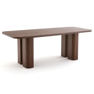 Table à manger rectangulaire 6/8 couverts, Lazar Noyer Taille 8 pers