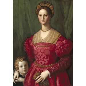 Grafika Agnolo Bronzino : Jeune Femme et Son Petit Garçon, 1540