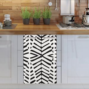 Plage Sticker réfrigérateur et lave vaisselle, zébrure design sauvage élégance déco, 75 cm X 49 cm