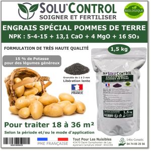 Tout Pour Les Nuisibles - 1,5 kg Engrais Sp&eacute;cial Pommes de terre,l&eacute;gumes racines 5-4-15