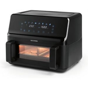 Rachs KOCHWERK Friteuse &agrave; air chaud Vario &agrave; double chambre 9 L | Airfryer + chambre divisible, &eacute;cran tactile & 8 programmes | Friture d'aliments sans huile - pauvre en graisse | 2700 W