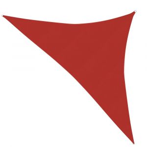 Voile toile d'ombrage parasol 160 g/m² 3,5 x 3,5 x 4,9 m PEHD rouge 02_0009259