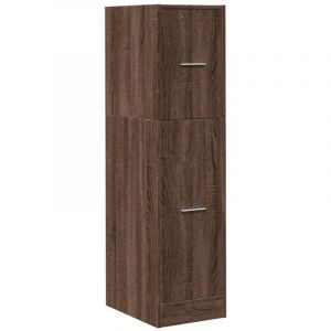 VidaXL Armoire apothicaire chêne marron 30x41x118 cm bois d'ingénierie, coffre d'apothicaire, meuble d'apothicaire, coffre à tiroirs d'apothicaire