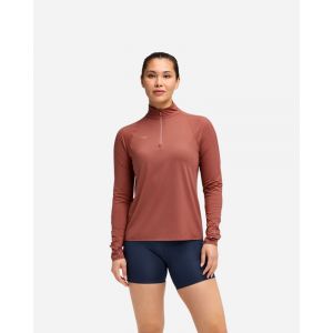 Hoka Haut &agrave; col zipp&eacute; GlideTech pour Femme en Rouge Taille XS | Vestes