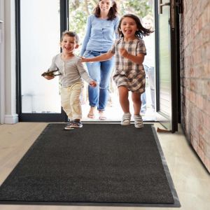 Tapis antid&eacute;rapant tr&egrave;s absorbant Monochrom Noir 120 x 180 cm