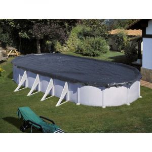 Gre Bâche d'hivernage 180 g/m² pour piscine acier ovale 6,34 x 3,99 m