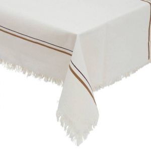Nappe imprimée en coton Ray beige