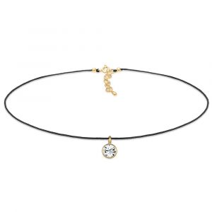 Elli Collier Femme Choker Cristal Swarovski - (925/1000) Argent