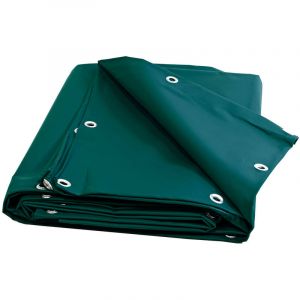 Bâches Direct Bache de chantier 680 g/m² - 3 x 5 m - Bache PVC verte - bâches étanches - protection chantier