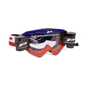 Progrip Lunettes Et Roll Off 3450 Riot Mx Clear Red / Blue