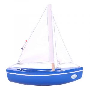 Bateau-jouet en bois bleu Sloop 21 cm Tirot