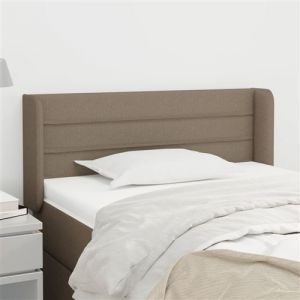 VidaXL Tête de lit avec oreilles Taupe 83x16x78/88 cm Tissu
