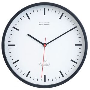 St. Leonhard Horloge de gare analogique Ø 22,5 cm avec mécanisme à quartz