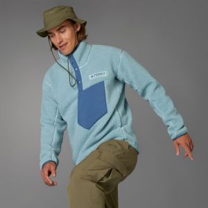 Adidas Sweat-shirt Terrex Xploric High Pile Fleece bleu - M