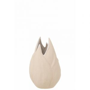 Image de Vase Design en Céramique "Adema" 31cm Beige Prix