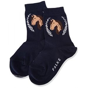 Falke Horse, Chaussettes Mixte enfant, Coton Durable, Bleu