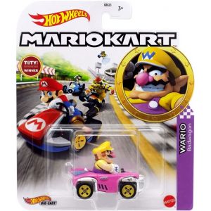 Mattel Mario kart - Voiture / véhicule en métal 1/64 - Wario Badwagon