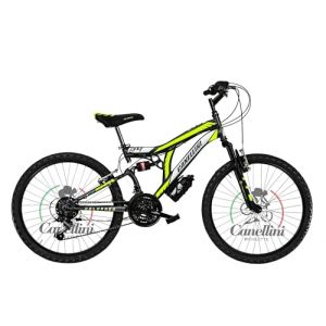 V&eacute;lo Enfant Canellini FULL SUSPENSION COLORADO 24 18V Noir/Jaune