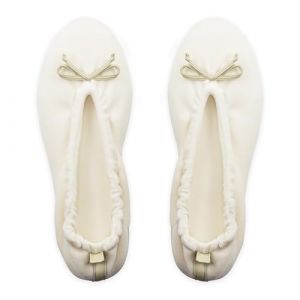 - Ballerines en Velours petit noeud beiges