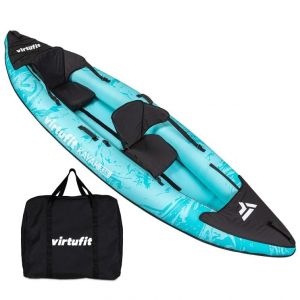 VirtuFit Kayak 335 - Turquoise - Avec si&egrave;ges de kayak et sac de transport - Convient pour deux ou trois personnes - Durable et robuste - Kayak gonflable - Kayak - Bateau gonflable
