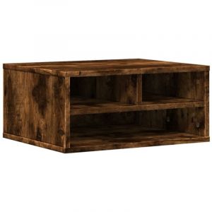 VidaXL Support d'imprimante chêne fumé 49x40x22,5 cm bois d'ingénierie Brun
