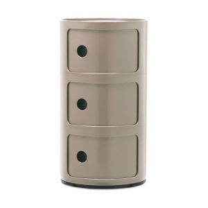 Kartell Table de chevet dove grey 3 tiroirs Componibili