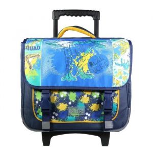 BAGTROTTER Cartable à roulettes 38 cm Phileas Bleu Dinosaure