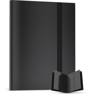 NAPI Collection Folder 160 Cards - Pro Binder Folder for Cards - Trading Card Folder - 4 Pocket - Premium Card Binder - 20 Pages - A5 Format - Black